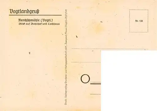 AK / Ansichtskarte  Rentzschmuehle_Vogtland_Thueringen Blick auf Bahnhof und Lochhaus Rentzschmuehle_Vogtland