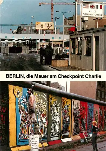 AK / Ansichtskarte 73888037 Berlin Mauer am Checkpoint Charlie Berlin