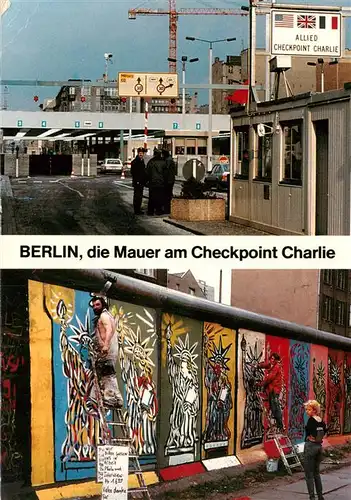 AK / Ansichtskarte  Berlin Mauer am Checkpoint Charlie Berlin