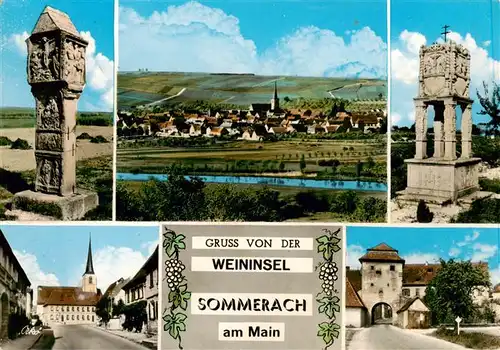 AK / Ansichtskarte  Sommerach Panorama Ortsmotive Denkmal Sommerach