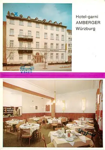 AK / Ansichtskarte  Wuerzburg_Bayern Hotel Amberger Fruehstuecksraum 