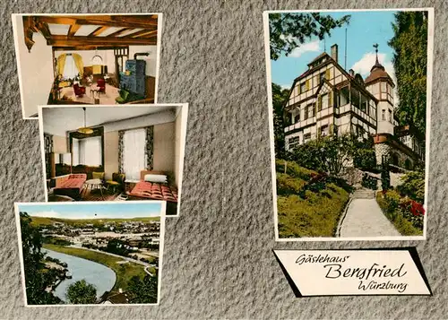 AK / Ansichtskarte  Wuerzburg_Bayern Gaestehaus Bergfried Panorama Maintal 