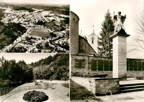 AK / Ansichtskarte  Waldfischbach-Burgalben Luftaufnahme Denkmal Parkanlagen Bromsilber Waldfischbach-Burgalben