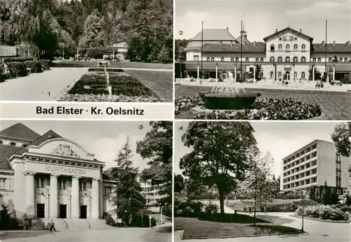 AK / Ansichtskarte  Bad_Elster Badecafé Badeplatz Kurtheater Bettenhaus Bad_Elster