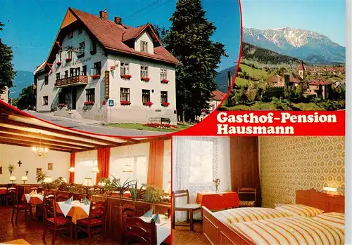 AK / Ansichtskarte 73888207 Puchberg_Schneeberg Gasthof Pension Hausmann Gaststube Gaestezimmer Panorama Puchberg Schneeberg