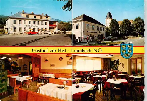 AK / Ansichtskarte  Laimbach_Muenichreith Gasthof zur Post Gastraeume Kaufhaus Laimbach Muenichreith