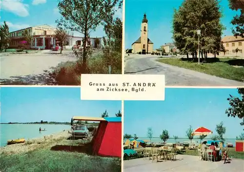 AK / Ansichtskarte  St_Andrae_Zicksee_Burgenland_AT Cafe Arabia Kirche Strand Camping 