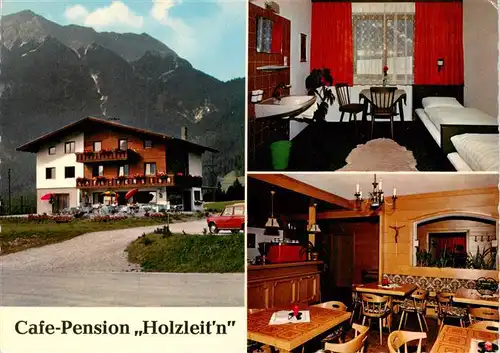 AK / Ansichtskarte  Holzleiten_Obsteig Cafe Pension Holzleitn Gaestezimmer Gaststube Holzleiten_Obsteig