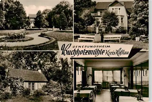 AK / Ansichtskarte 73888247 Rosslau_Elbe Genesungsheim Buchholzmuehle Park Gastraum Rosslau_Elbe