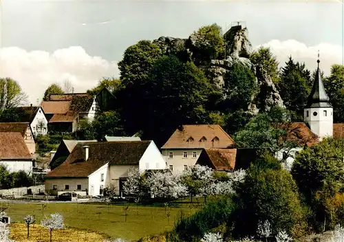 AK / Ansichtskarte 73888258 Wichsenstein Ortspartie mit Kirche Wichsenstein