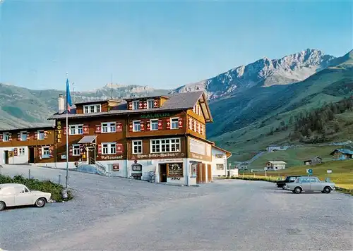 AK / Ansichtskarte 73888263 Malbun_Triesenberg_Liechtenstein Alpenhotel Malbun mit Sareiserjoch und Augstenberg 