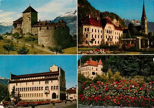 AK / Ansichtskarte 73888264 Vaduz_Liechtenstein_FL Schloss Kirche Park 