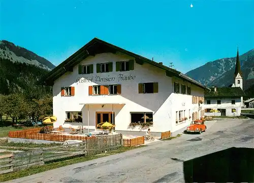 AK / Ansichtskarte  Stockach_Lechtal_Tirol_AT Gasthof Pension Traube mit Kirche 