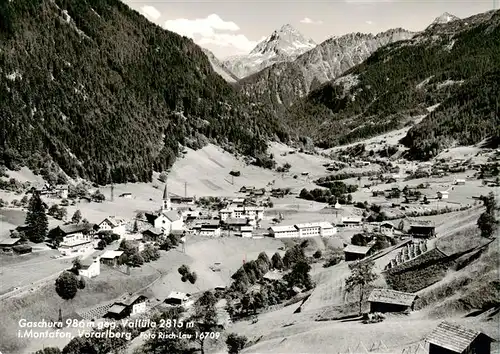 AK / Ansichtskarte  Gaschurn_Vorarlberg Fliegeraufnahme mit Valluela Gaschurn Vorarlberg