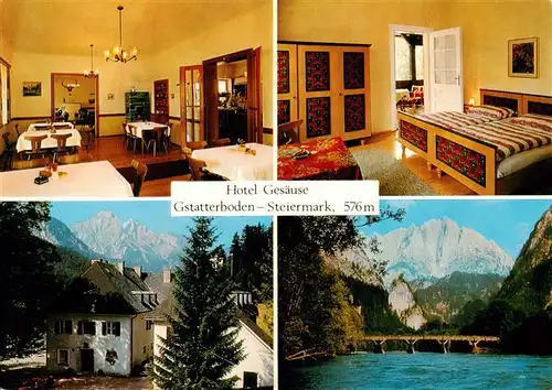 AK / Ansichtskarte 73888307 Gstatterboden_AT Hotel Gesaeuse Gaststube Gaestezimmer Seepartie 