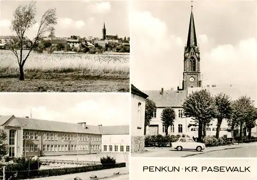 AK / Ansichtskarte 73888332 Penkun Panorama Schule Kirche Penkun