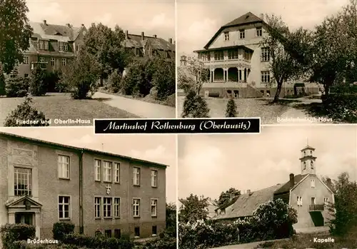 AK / Ansichtskarte 73888337 Rothenburg__Oberlausitz Martinshof Fliedner und Oberlin Haus Bodelschwingh Haus Bruederhaus Kapelle 