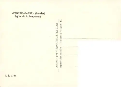 AK / Ansichtskarte  Mont-de-Marsan_40_Landes Eglise de la Madeleine 