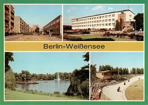 AK / Ansichtskarte 73888355 Weissensee_Berlin Falkenberger Strasse Sporthotel Weisser See Radrennbahn Weissensee Berlin