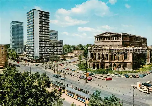 AK / Ansichtskarte  Strassenbahn_Tramway-- Frankfurt Main Operplatz 