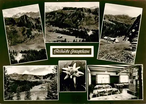 AK / Ansichtskarte  Obermaiselstein Panorama Skihuette Grasgehren Gastraum Obermaiselstein