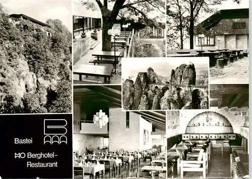 AK / Ansichtskarte  Saechsische_Schweiz Bastei Berghotel Restaurant Gastraeume Terrasse Saechsische Schweiz