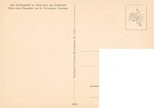 AK / Ansichtskarte  Konstanz_Bodensee Der Rathaushof Kuenstlerkarte Konstanz_Bodensee