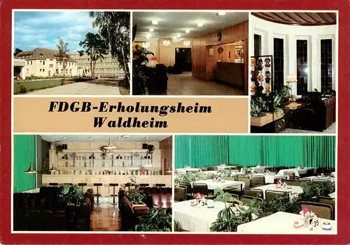 AK / Ansichtskarte 73888493 Arendsee_Altmark FDGB Erholungsheim Waldheim Empfang Diele Bar Speiseraum Arendsee Altmark