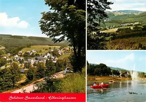 AK / Ansichtskarte  Elkeringhausen_Winterberg Panorama Gondelteich 