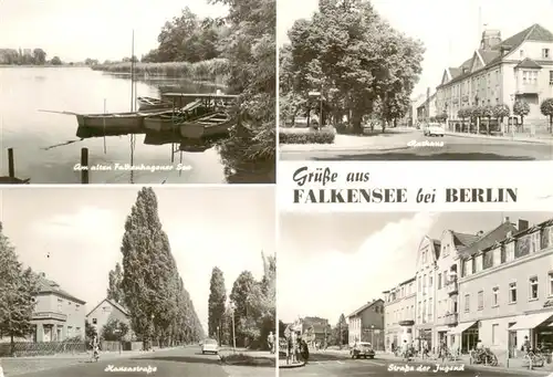 AK / Ansichtskarte  Falkensee Falkenhagener See Rathaus Hansastrasse Strasse der Jugend Falkensee