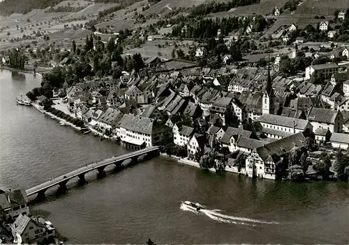 AK / Ansichtskarte  Stein_Rhein_SH Fliegeraufnahme mit Kloster St Georgen 