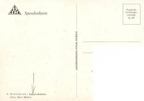 AK / Ansichtskarte  Sapporo_Japan Sapporo Bobbahn 