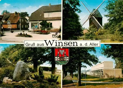 AK / Ansichtskarte 73888632 Winsen_Aller Apotheke Windmuehle Hermann Loens Gedenkstein Allee Winsen_Aller