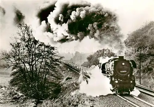 AK / Ansichtskarte 73888711 Eisenbahn_Railway_Chemin_de_Fer Dampflokomotive 44 567 Rampe Saalfeld Unterwellenborn 
