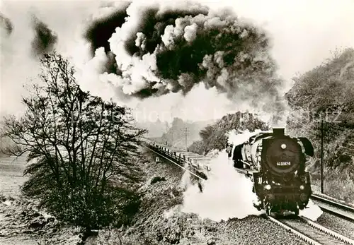 AK / Ansichtskarte  Eisenbahn_Railway_Chemin_de_Fer Dampflokomotive 44 567 Rampe Saalfeld Unterwellenborn 