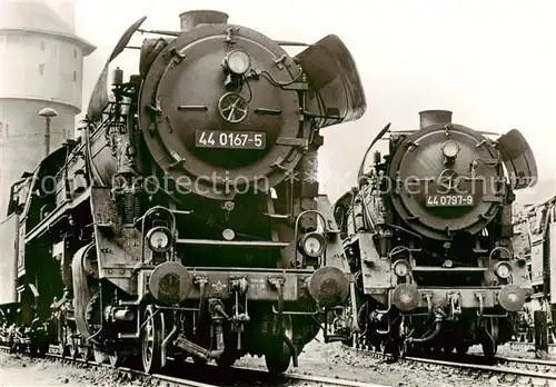 AK / Ansichtskarte  Eisenbahn_Railway_Chemin_de_Fer Dampflokomotiven 44 167 44 797 Bw Nordhausen 