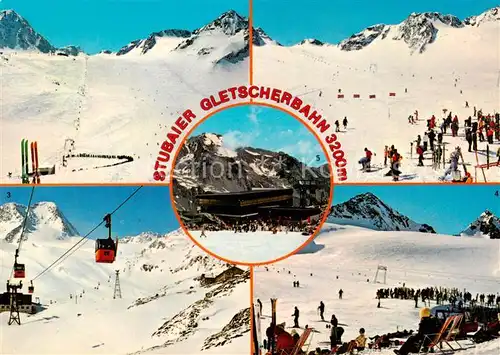 AK / Ansichtskarte  Seilbahn_Cable-Car_Telepherique Stubaier Gletscherbahn  