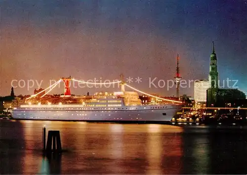 AK / Ansichtskarte  Dampfer_Oceanliner TS Hamburg  