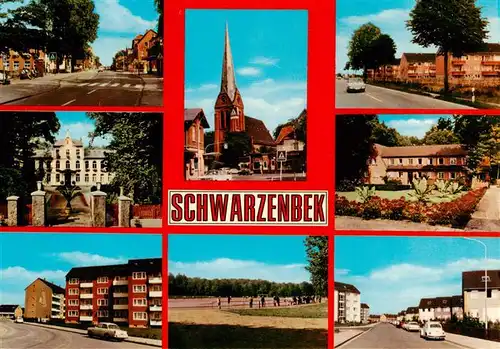 AK / Ansichtskarte  Schwarzenbek Strassenpartien Schloss Siedlung Franziskus Kirche Amtsrichterhaus Schwarzenbek