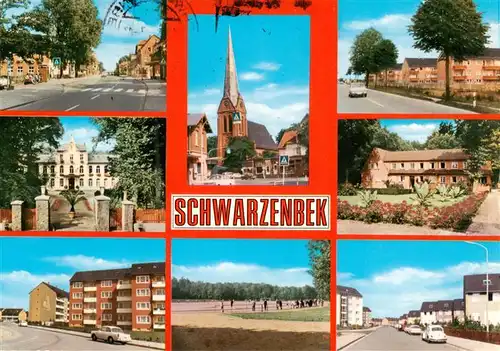 AK / Ansichtskarte  Schwarzenbek Strassenpartien Schloss Siedlung Franziskus Kirche Amtsrichterhaus Schwarzenbek