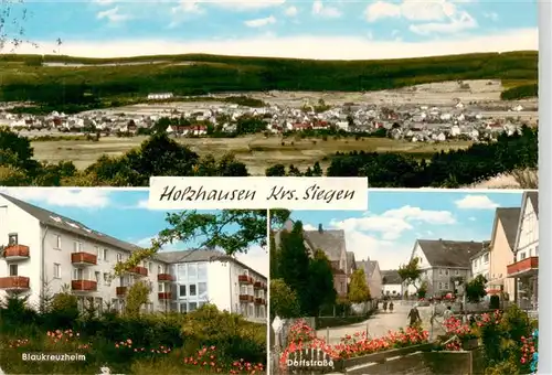 AK / Ansichtskarte  Holzhausen_Siegen_Burbach Panorama Blaukreuzheim Dorfstrasse 