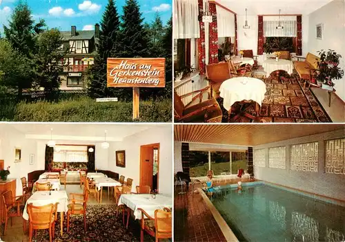 AK / Ansichtskarte  Neuastenberg Pension Haus am Gerkenstein Gaststube Zimmer Hallenbad Neuastenberg