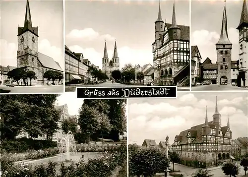 AK / Ansichtskarte  Duderstadt Kirche Ortspartie Stadttor Brunnen Schloss Duderstadt