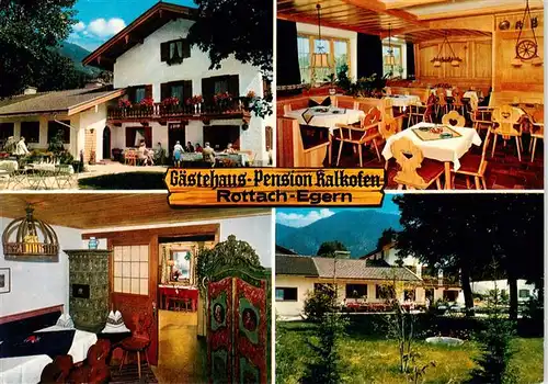 AK / Ansichtskarte  Rottach-Egern_Tegernsee Gasthof Pension Kalkofen Gastraeume Park 