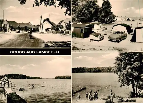 AK / Ansichtskarte 73888895 Lamsfeld-Gross_Liebitz_Schwielochsee Strasse Strand Campingplatz 