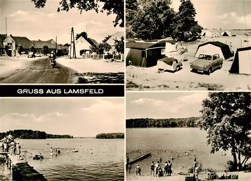 AK / Ansichtskarte  Lamsfeld-Gross_Liebitz_Schwielochsee Strasse Strand Campingplatz 