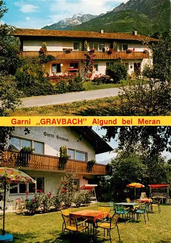 AK / Ansichtskarte 73888955 Algund_Merano_Suedtirol_IT Garni Gravbach Garten 