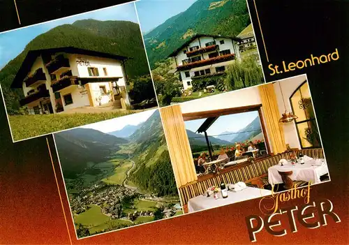 AK / Ansichtskarte 73888969 St_Leonhard__San_Leonardo_Passeier_IT Gasthof Peter Gastraum Panorama 