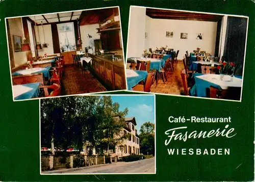 AK / Ansichtskarte  Wiesbaden Cafe Restaurant Fasanerie im Tierpark Gastraeume Wiesbaden