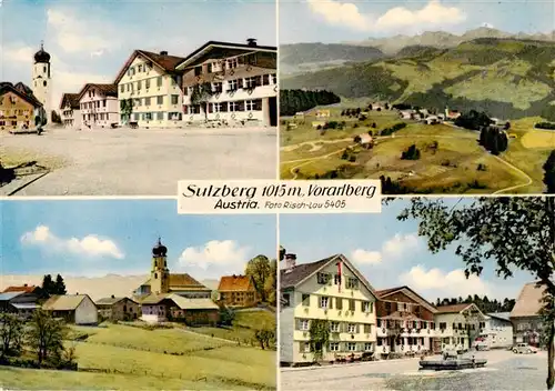 AK / Ansichtskarte  Sulzberg_Vorarlberg_AT Markt Panorama Kirche Brunnen 